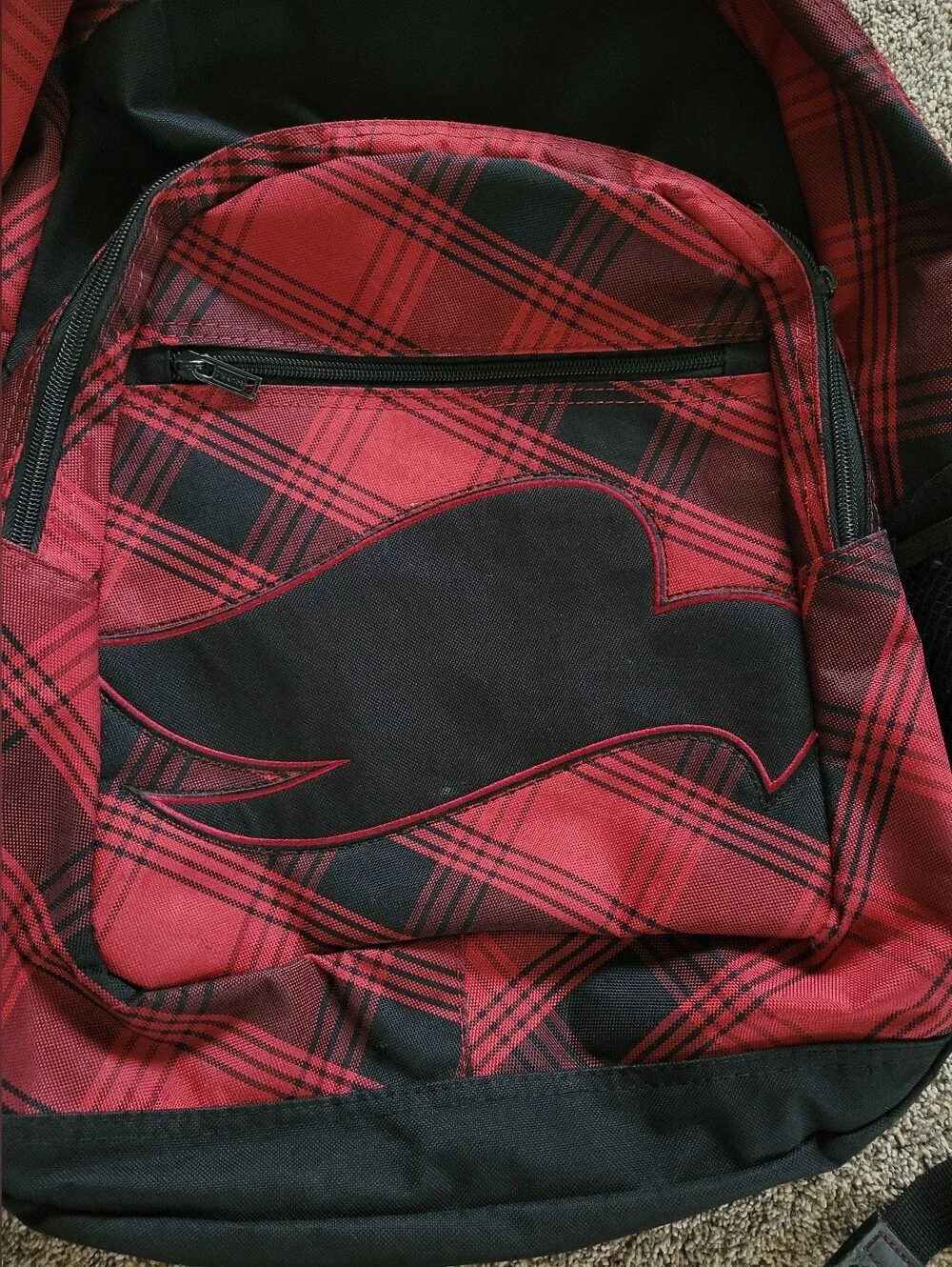 Tony Hawk Red and Black Plaid Backpack